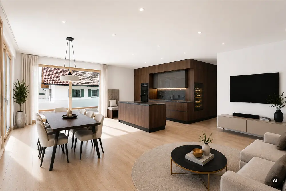 Visualisierung - Wohnbereich Top 2/Dachterrassen-Residenz
