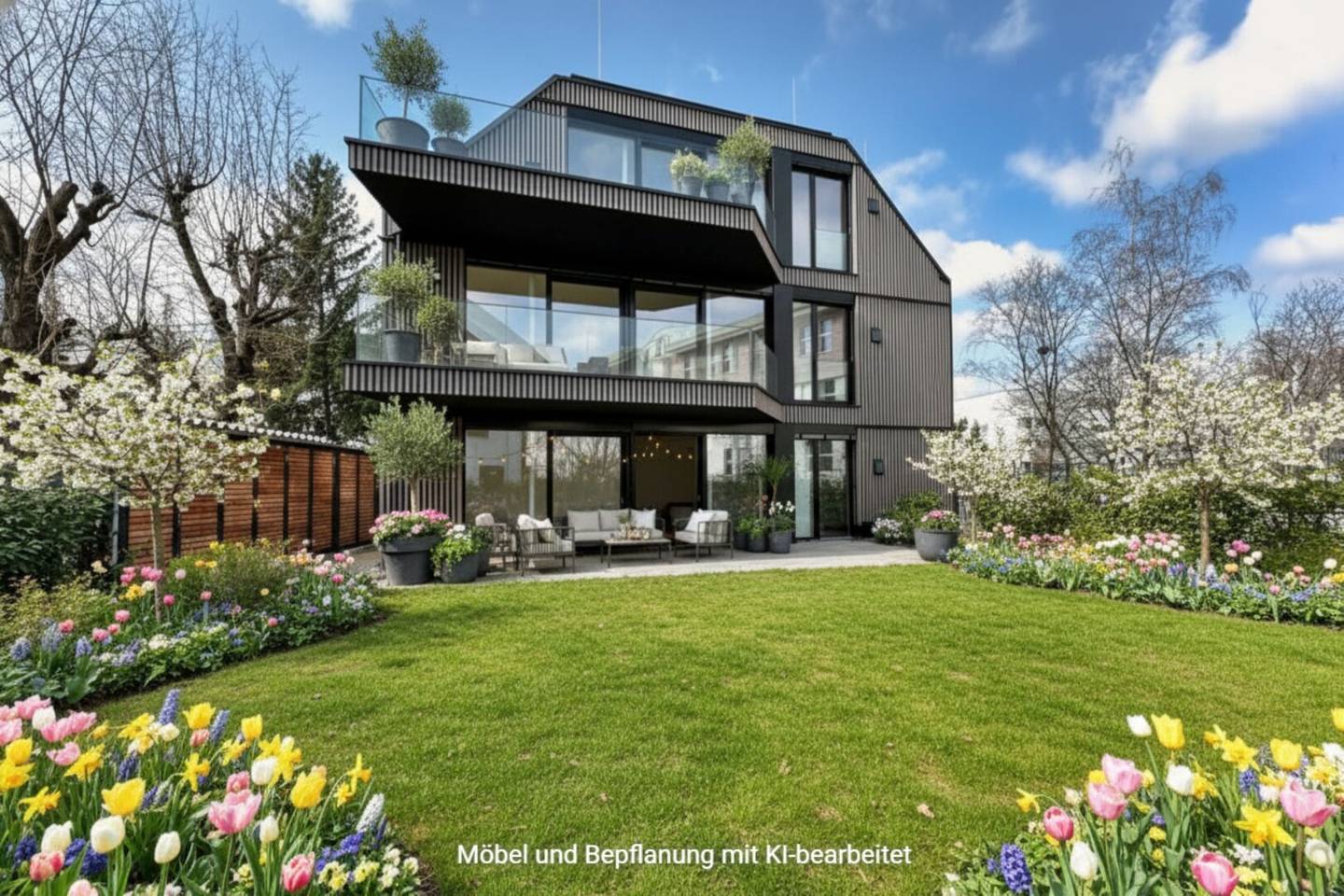 Wohnung mit eigenem Garten und Terrasse im Neubau