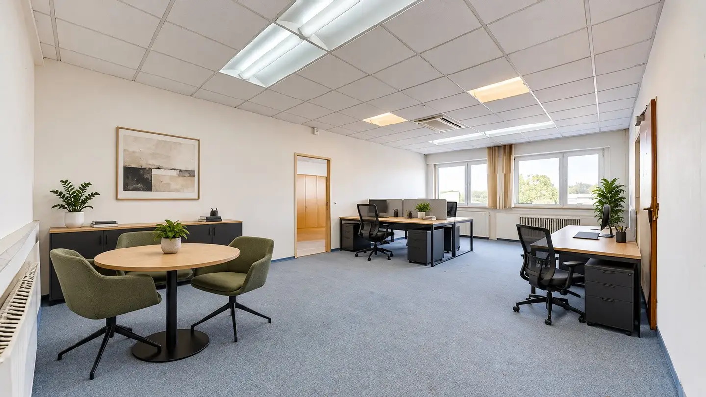 Büro 2 – Ausstattungsbeispiel – virtuell möbliert