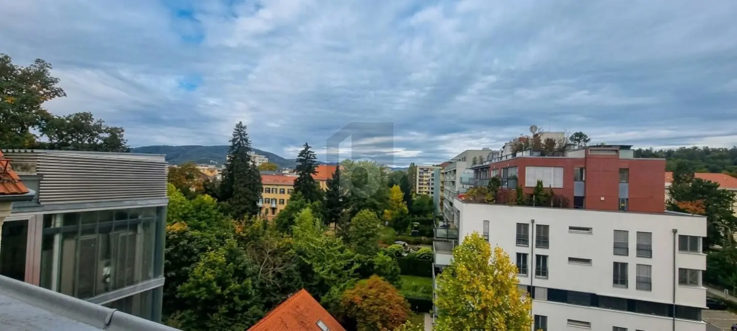 Helle Dachgeschosswohnung gegenüber Universität mit Balkon
