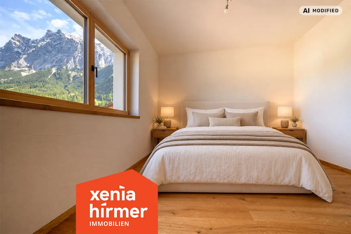 Apartment with sunny balcony and Zugspitze view