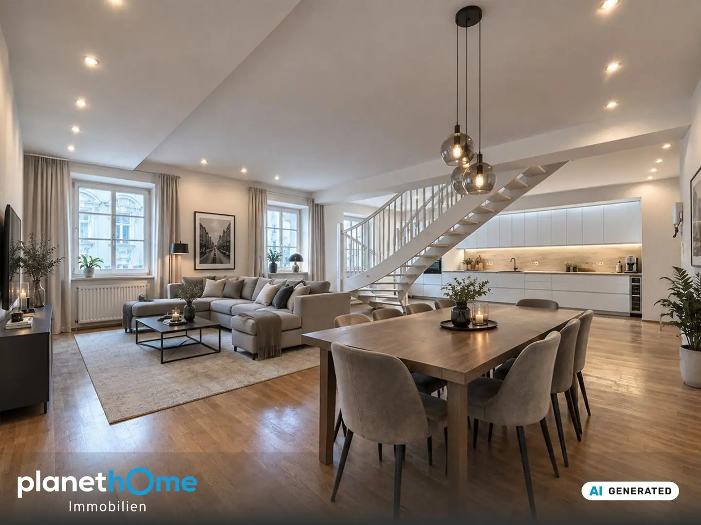 Maisonettewohnung in top floor living with lift