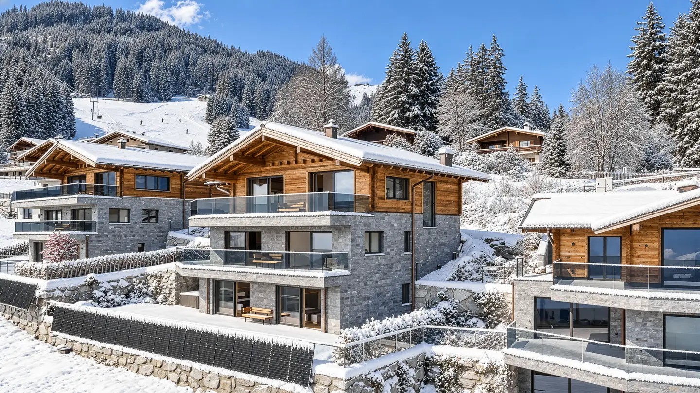 Ferienwohnung Ski in Ski out mit Wellness und Panoramablick
