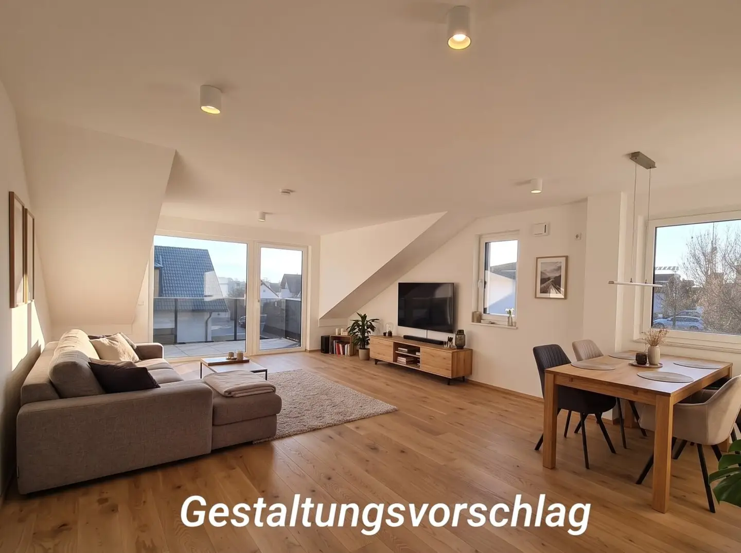 PREIS-UPDATE &amp; FÖRDERBAR: 100 m² Dachgeschoss-Wohntraum in Hallwang mit Südwest-Balkon!