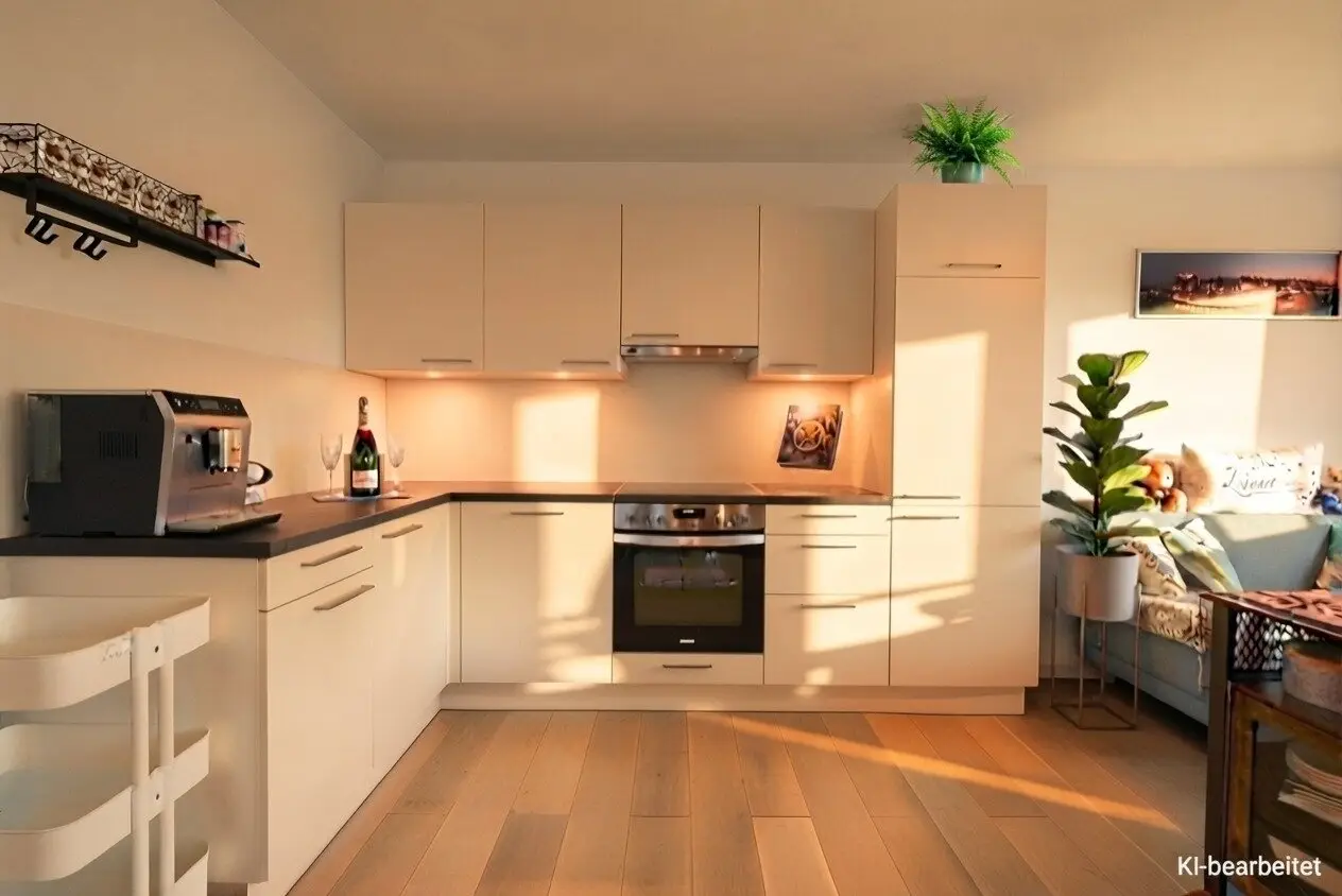 2-room condominium centrally located but very quiet due to courtyard location