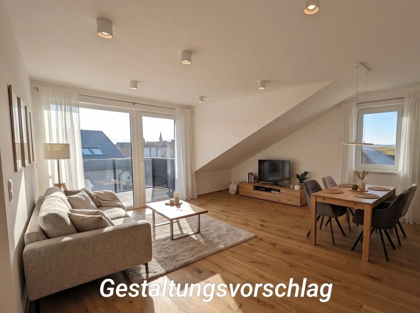 112 m² first-occupancy attic dream with panoramic balcony in Hallwang - PRICE UPDATE!