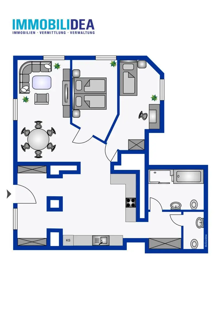 Charmante Wohnung mit Gewölbeküche und Carports
