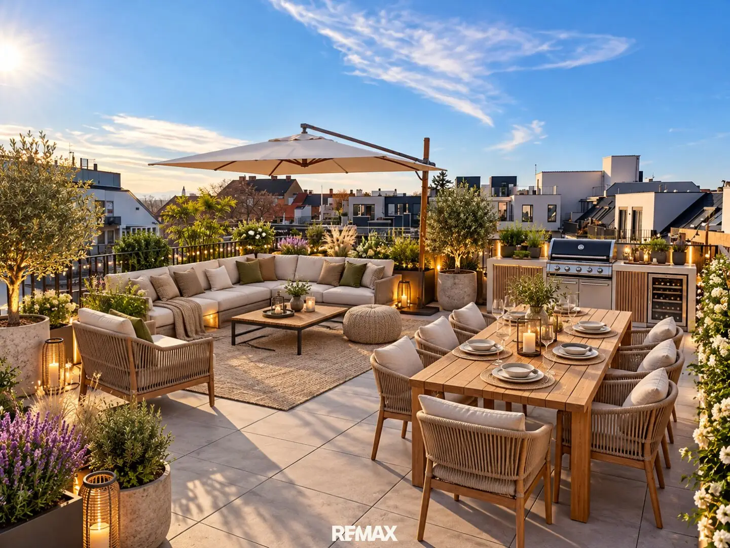 Terrassentraum zur Miete – 3 Zimmer, 3 Terrassen &amp; exklusives Wohngefühl