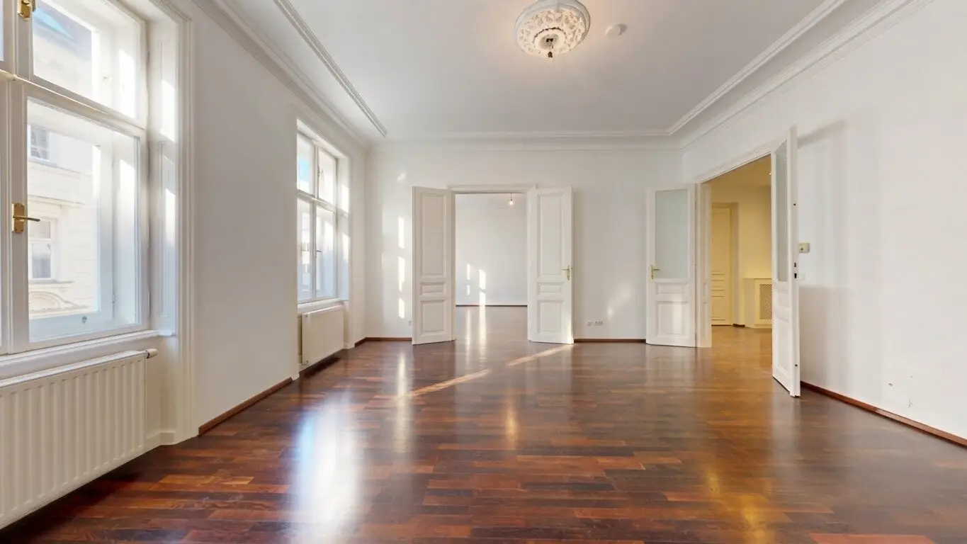 Wiener Altbauflair trifft auf Großzügigkeit – Stilvolle 6-Zimmer-Wohnung im begehrten Botschaftsviertel
