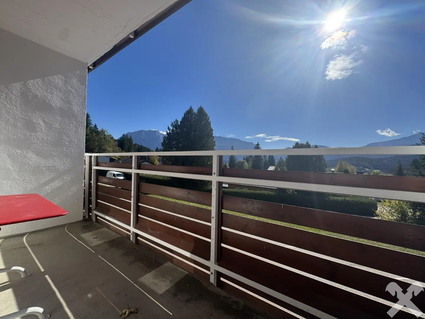 Blick vom Balkon Richtung Südosten