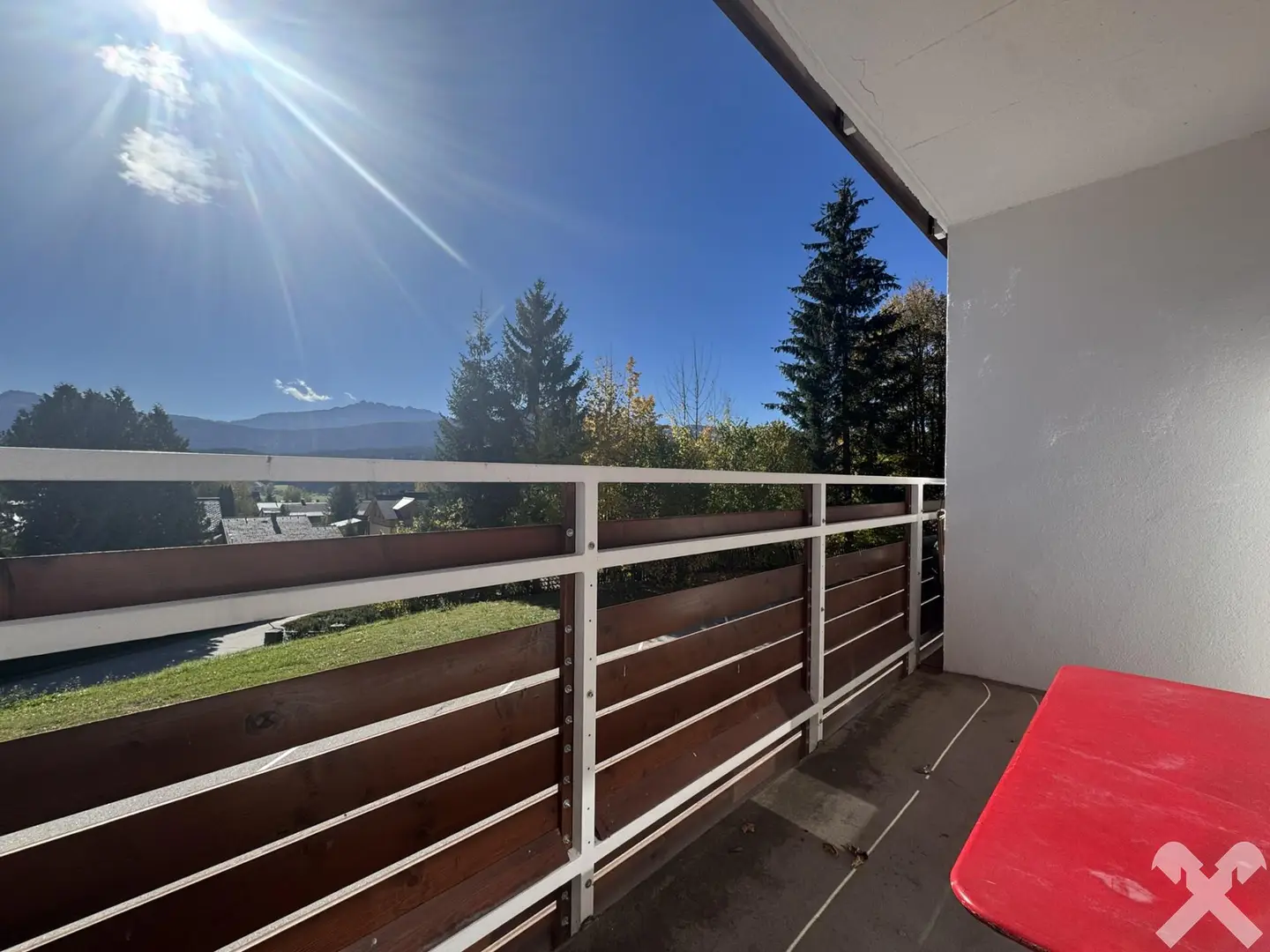 Blick vom Balkon Richtung Südwesten