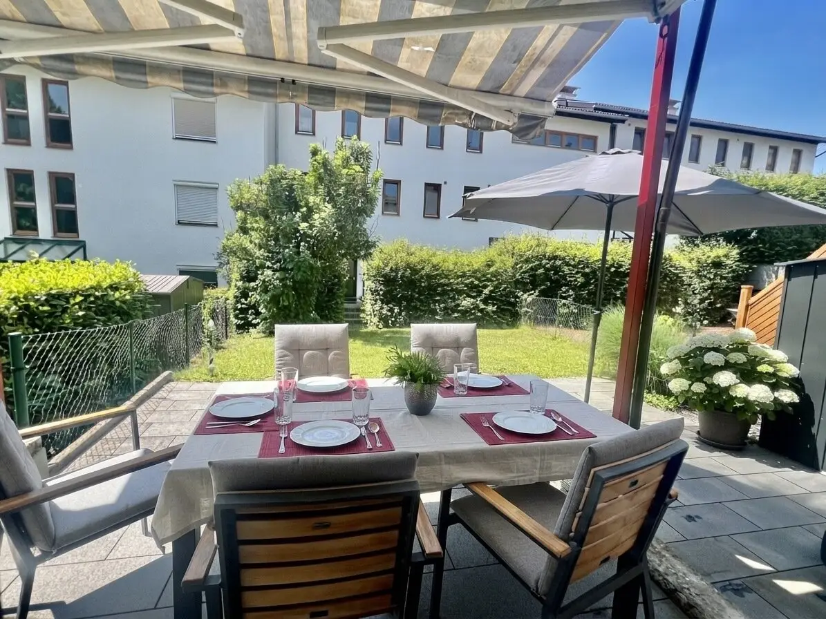 Geschmackvoll teilmöblierte 3-Zimmer-Gartenwohnung mit Sonnenterrasse in Elsbethen