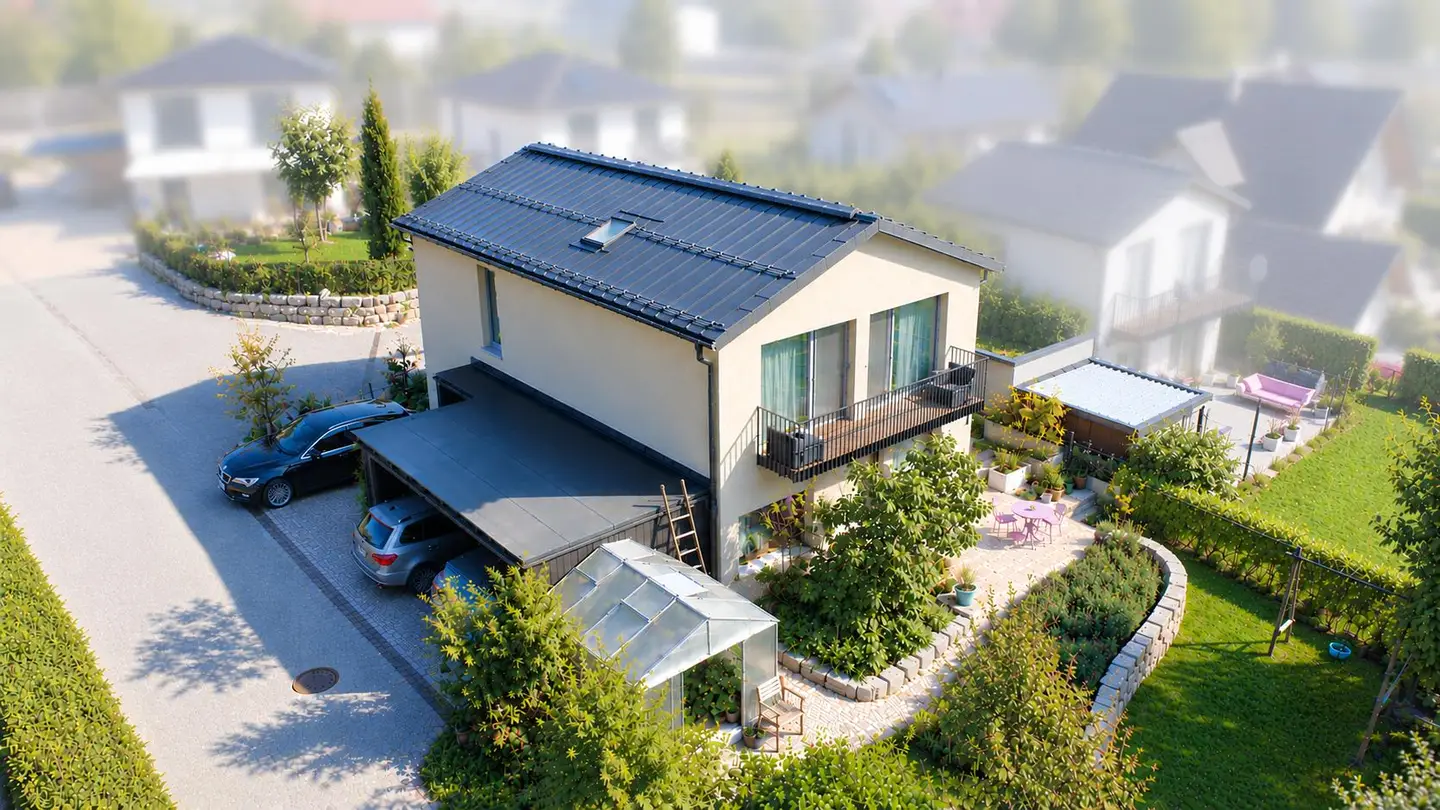 Moderne Familienwohnung mit privatem Badeplatz und Seeblick