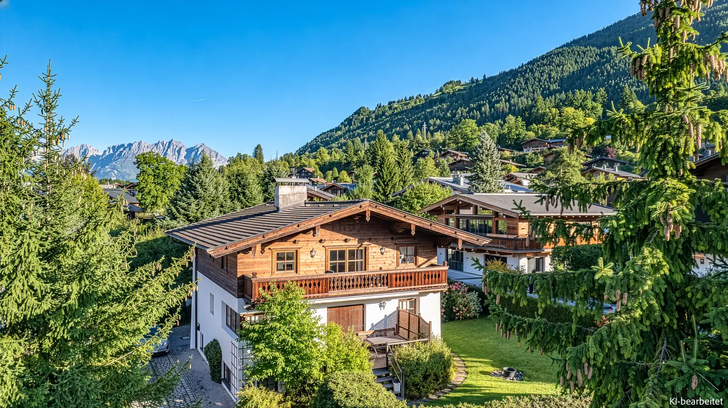 Wohnung with panoramic view and garden at Sonnberg