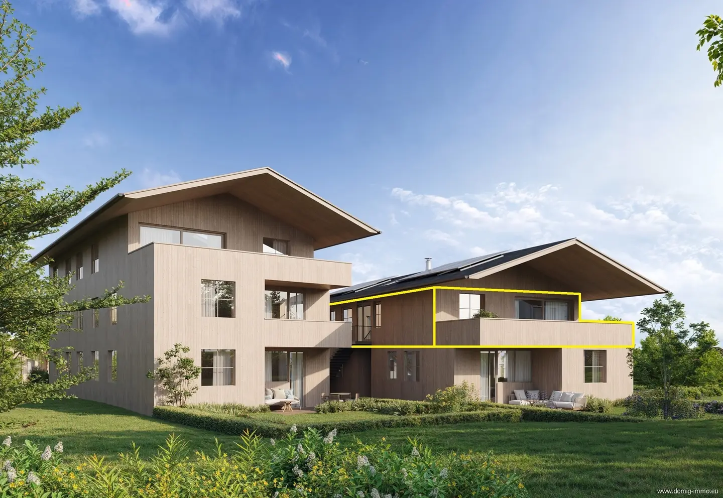 Neubau Dachgeschosswohnung mit Bergblick und großer Terrasse