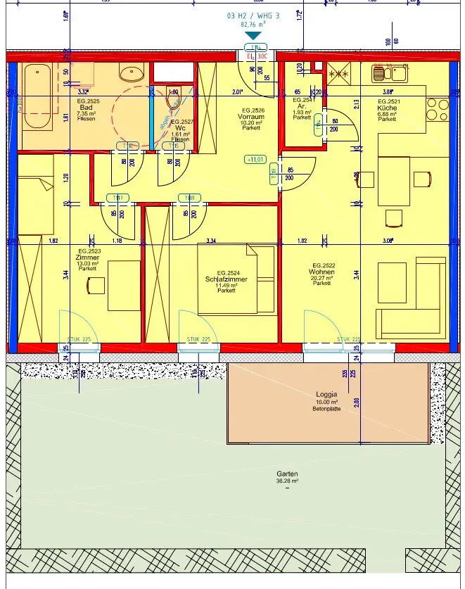 3-room garden apartment with terrace &amp; garage in Neumarkt im Mühlkreis – 82.76 m², € 819.57