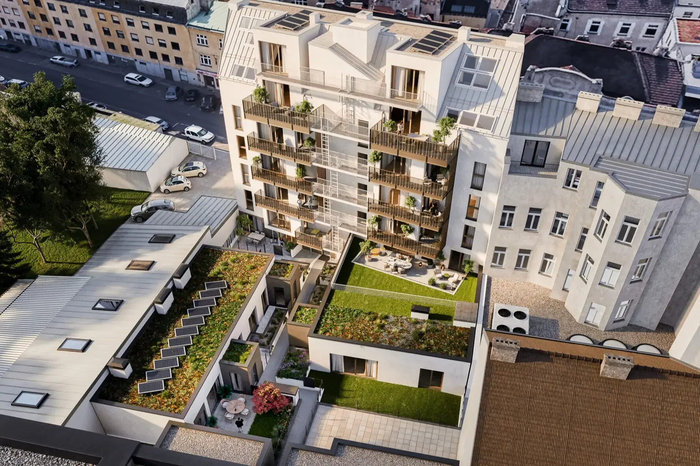 Helle Erdgeschosswohnung mit großer Terrasse und U2 Anbindung