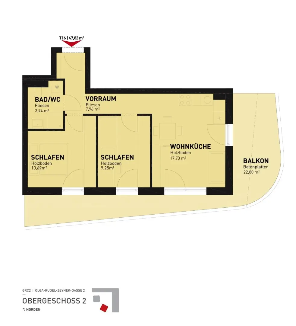 Grundriss: Olga-Rudel-Zeynek-Gasse 2_8054 Graz