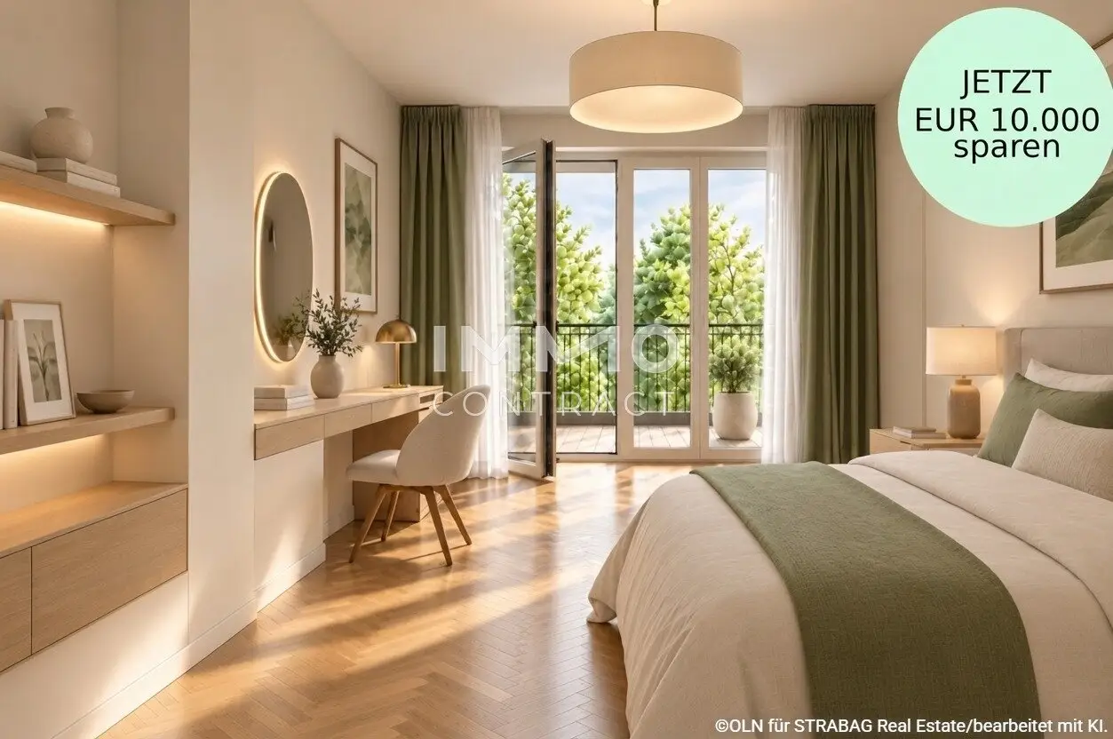 Attractive two-room apartment (commission-free) with balcony and evening sun