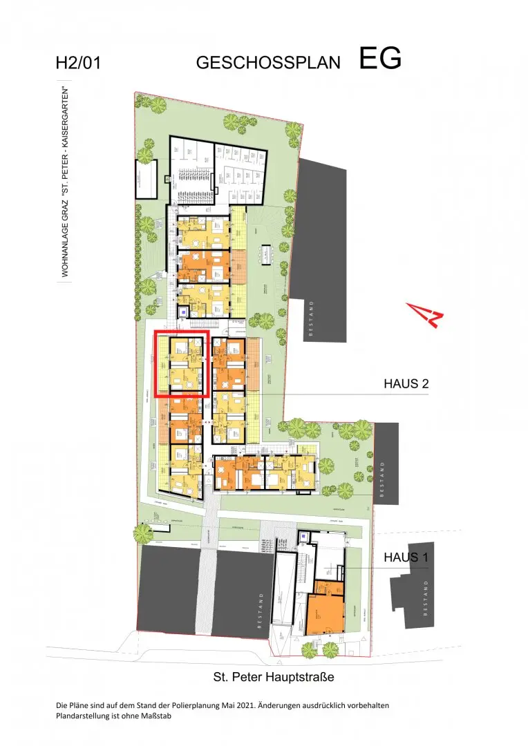 Grundriss: St. Peter Hauptstraße 71-73 - Graz
