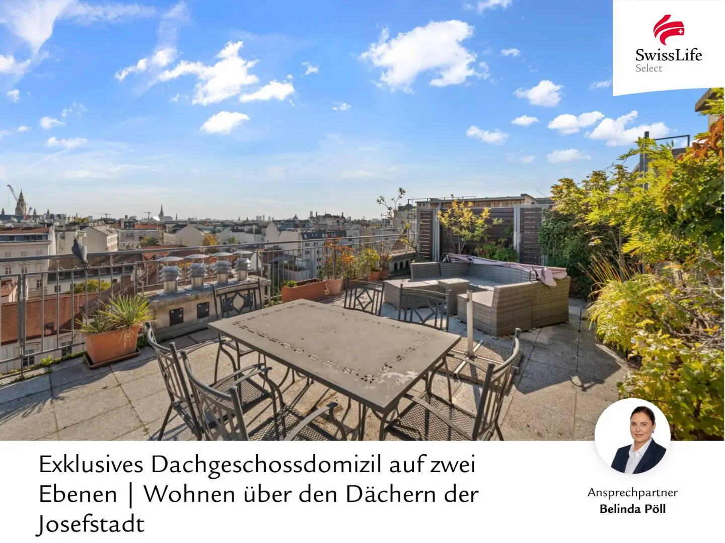 Exklusives Dachgeschossdomizil auf zwei Ebenen | Wohnen über den Dächern der Josefstadt