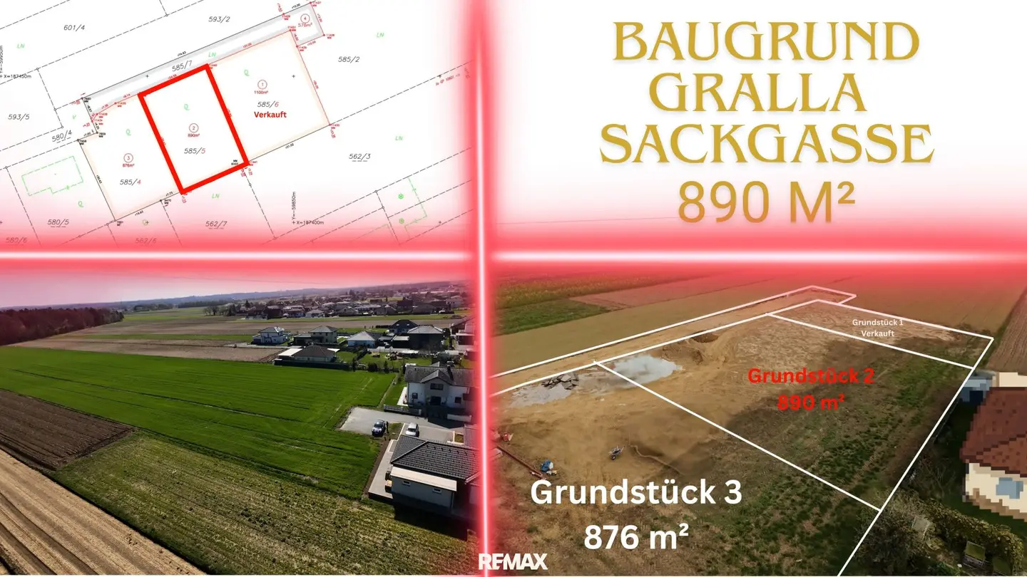 Die Erschließung hat begonnen! 890 m² Baugrundstück in Top-Lage von Gralla zu verkaufen!