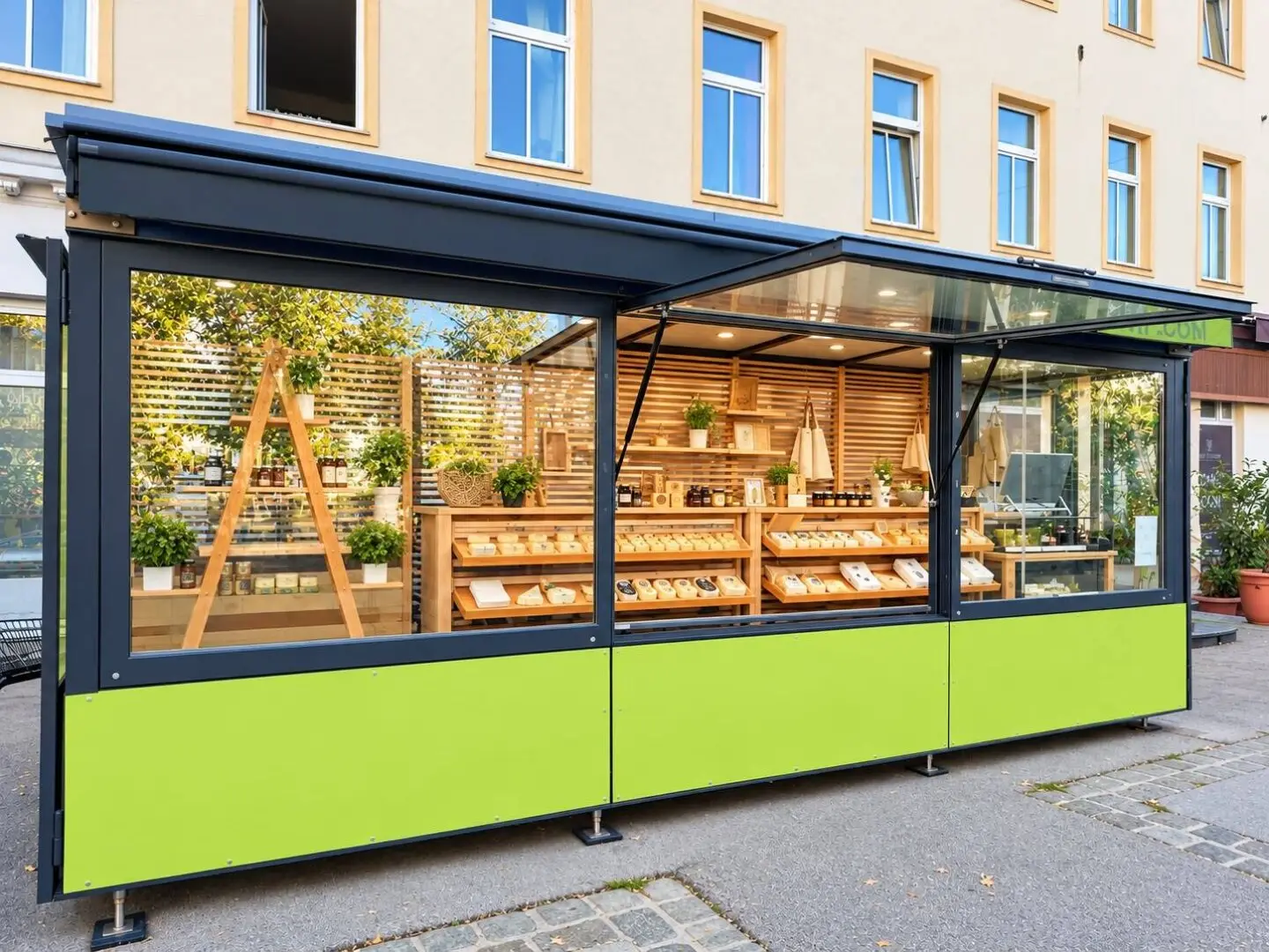 !! TOPLAGE !! Moderner Marktkiosk am Yppenplatz | Brunnenmarkt – Baujahr 2021, sofort betriebsbereit