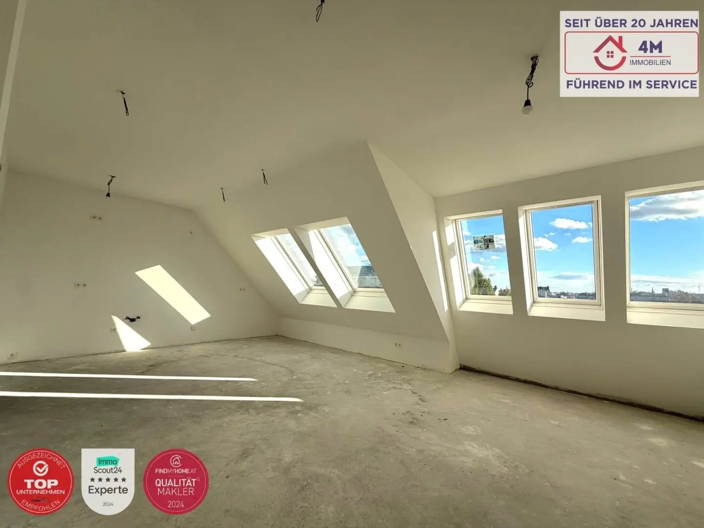 Exklusive 3-Zimmer-Dachgeschosswohnung mit Terrasse und 36m² Dachterrasse im Erstbezug!