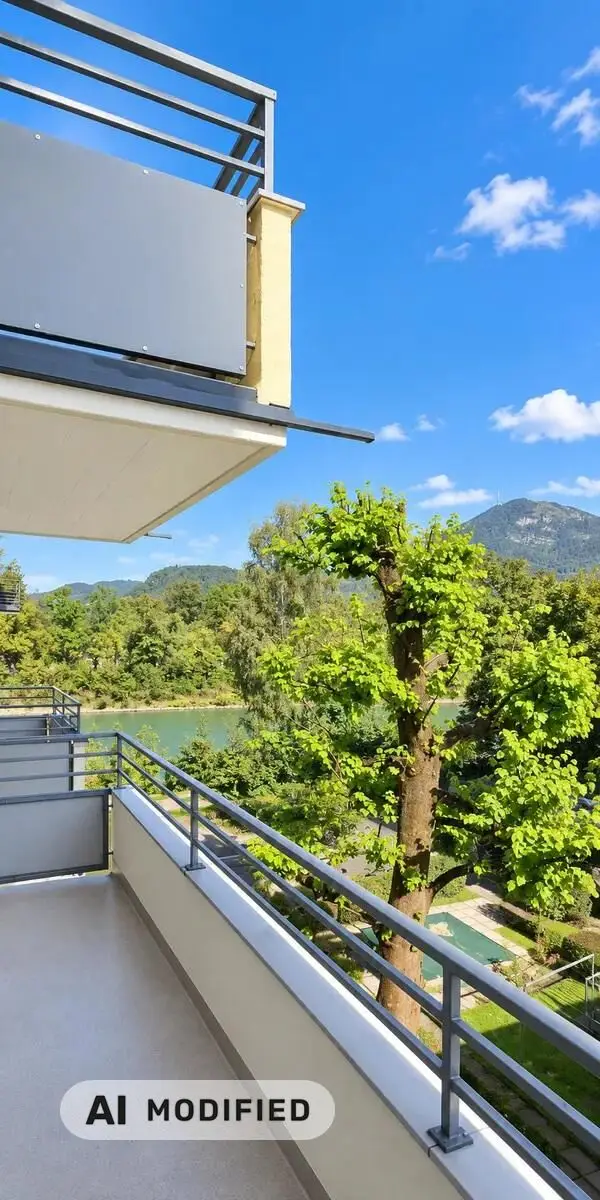 Wohnung direkt an der Salzach mit eigener Garage und Balkonen