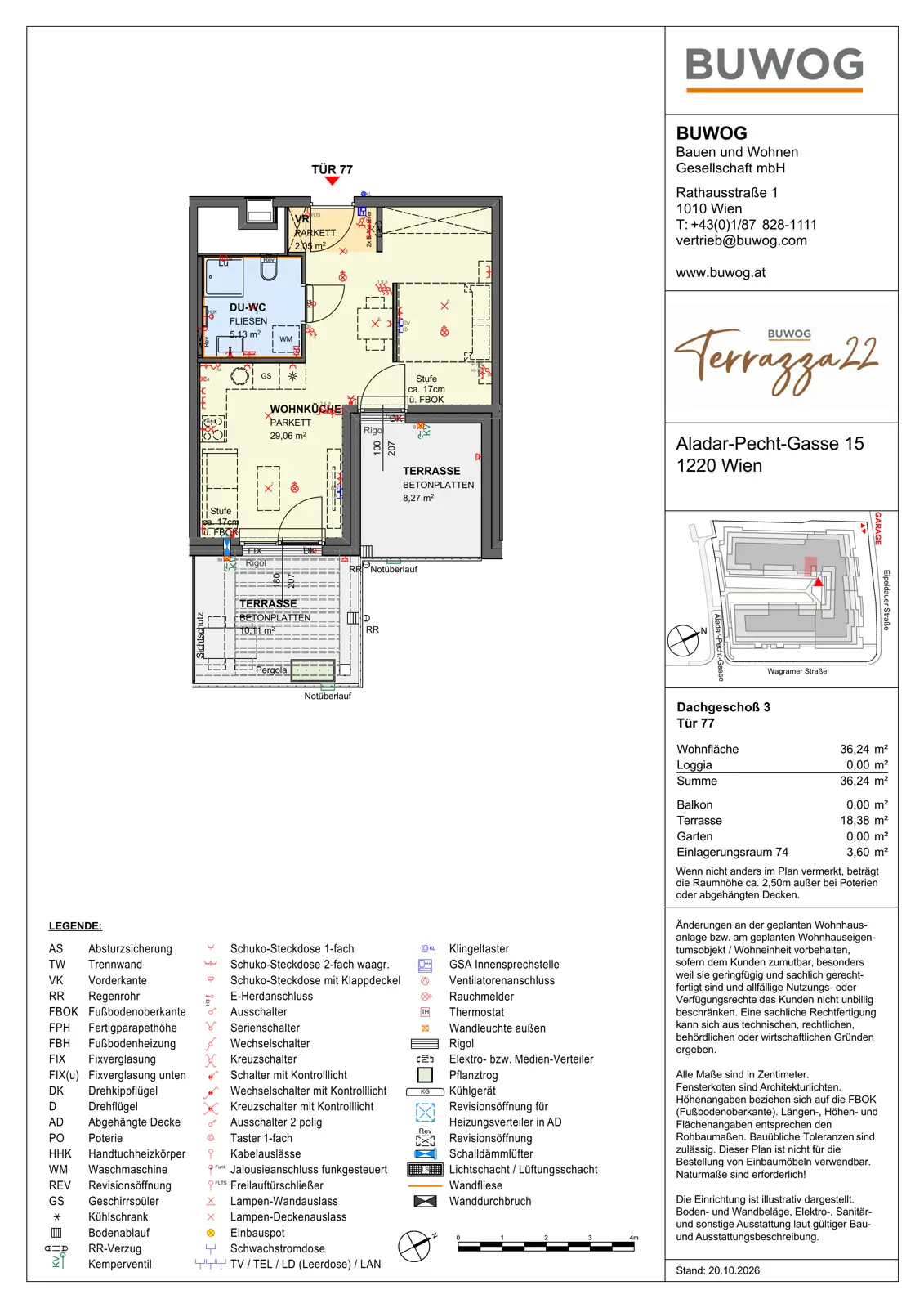 Lichtdurchflutete Dachgeschosswohnung mit großer Terrasse