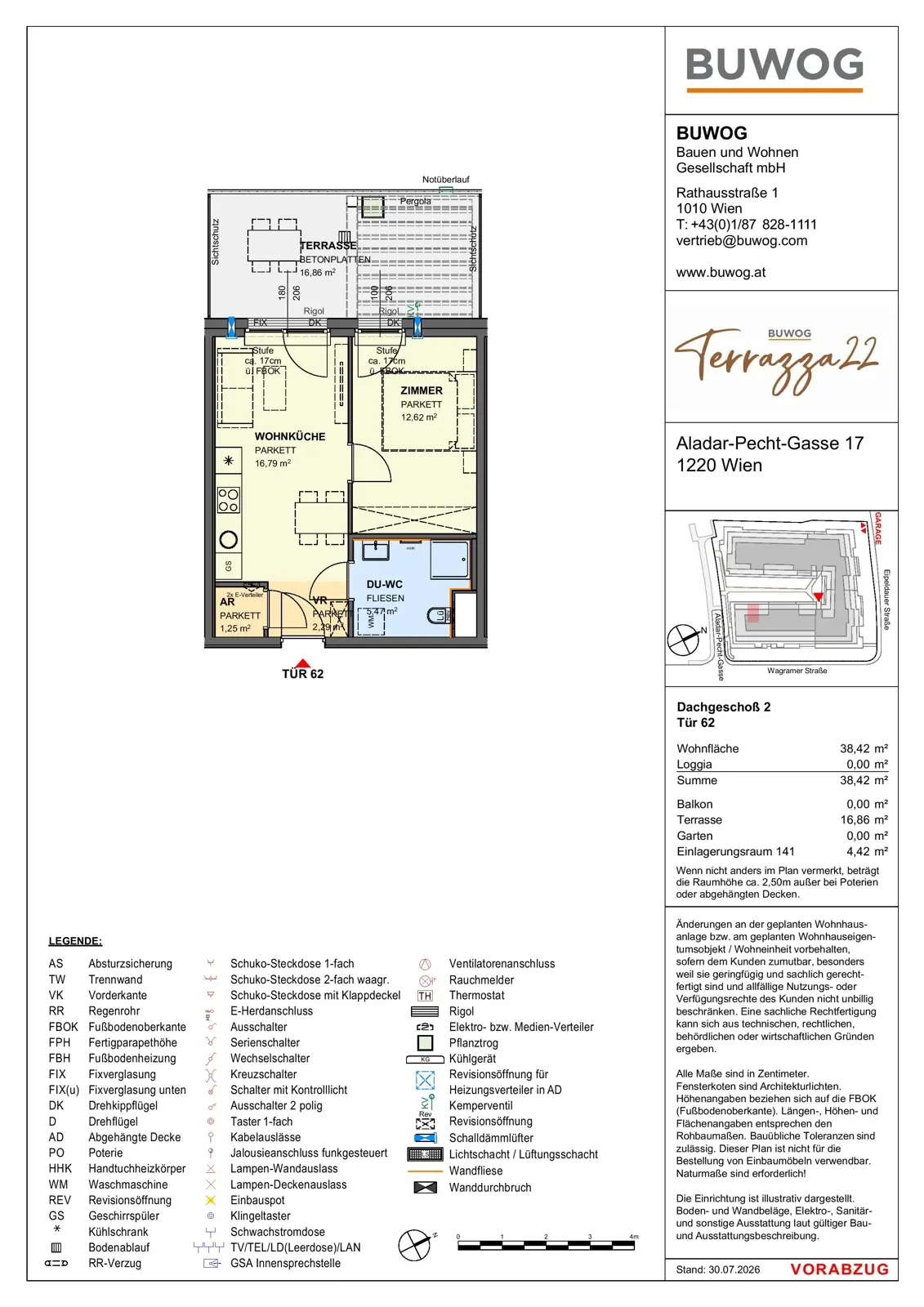 Sonnige Dachgeschosswohnung mit großer Dachterrasse und Erstbezug