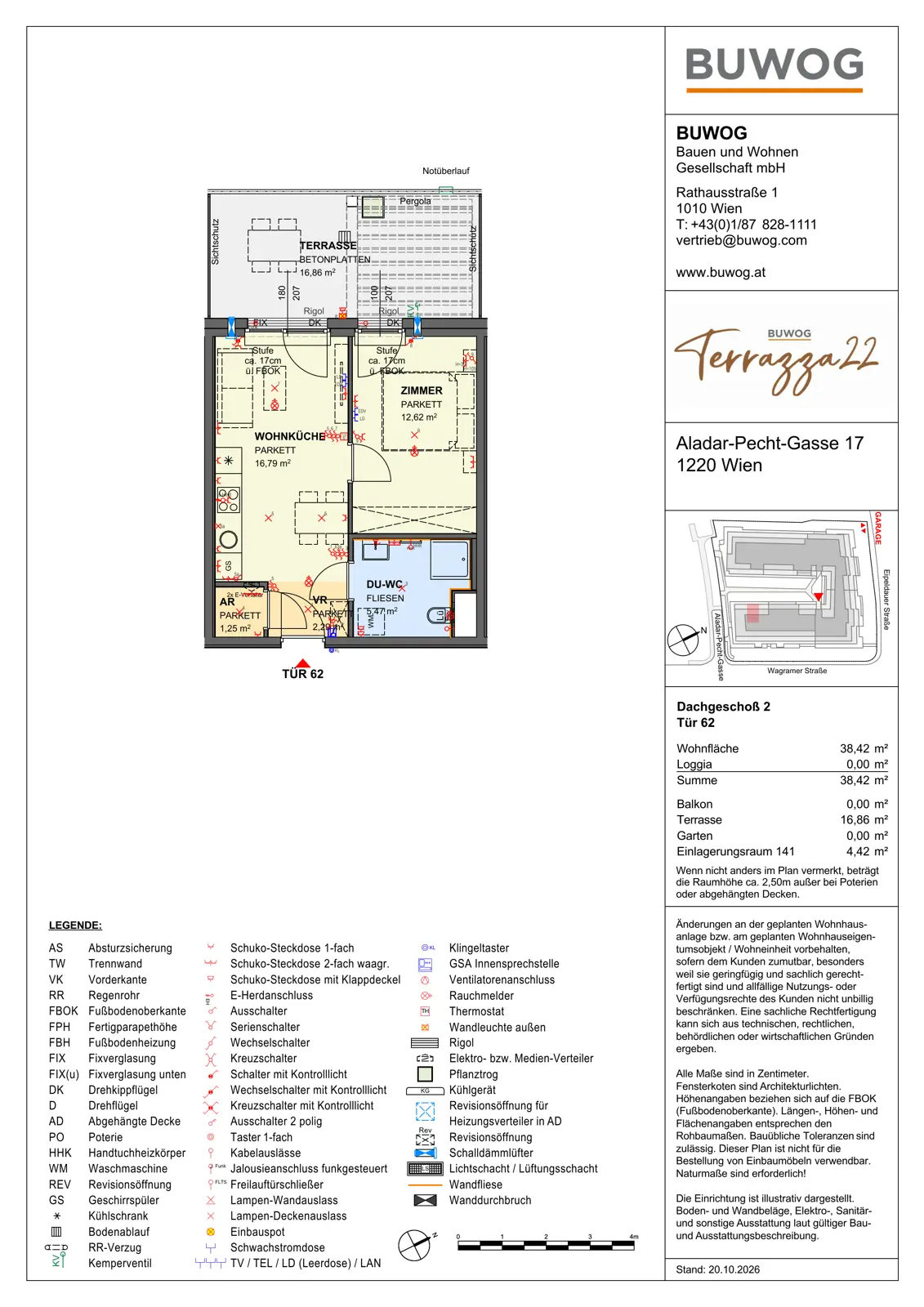 Sonnige Dachgeschosswohnung mit großer Dachterrasse und Erstbezug