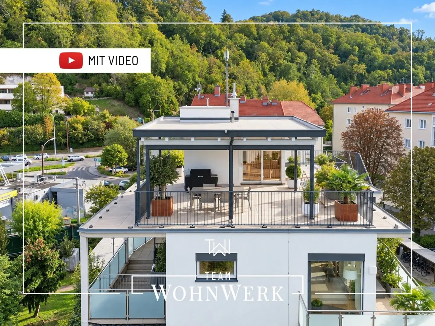Penthouse über zwei Ebenen | 83 m² mit über 100 m² Dachterrasse, Sauna und privatem Liftzugang in Graz