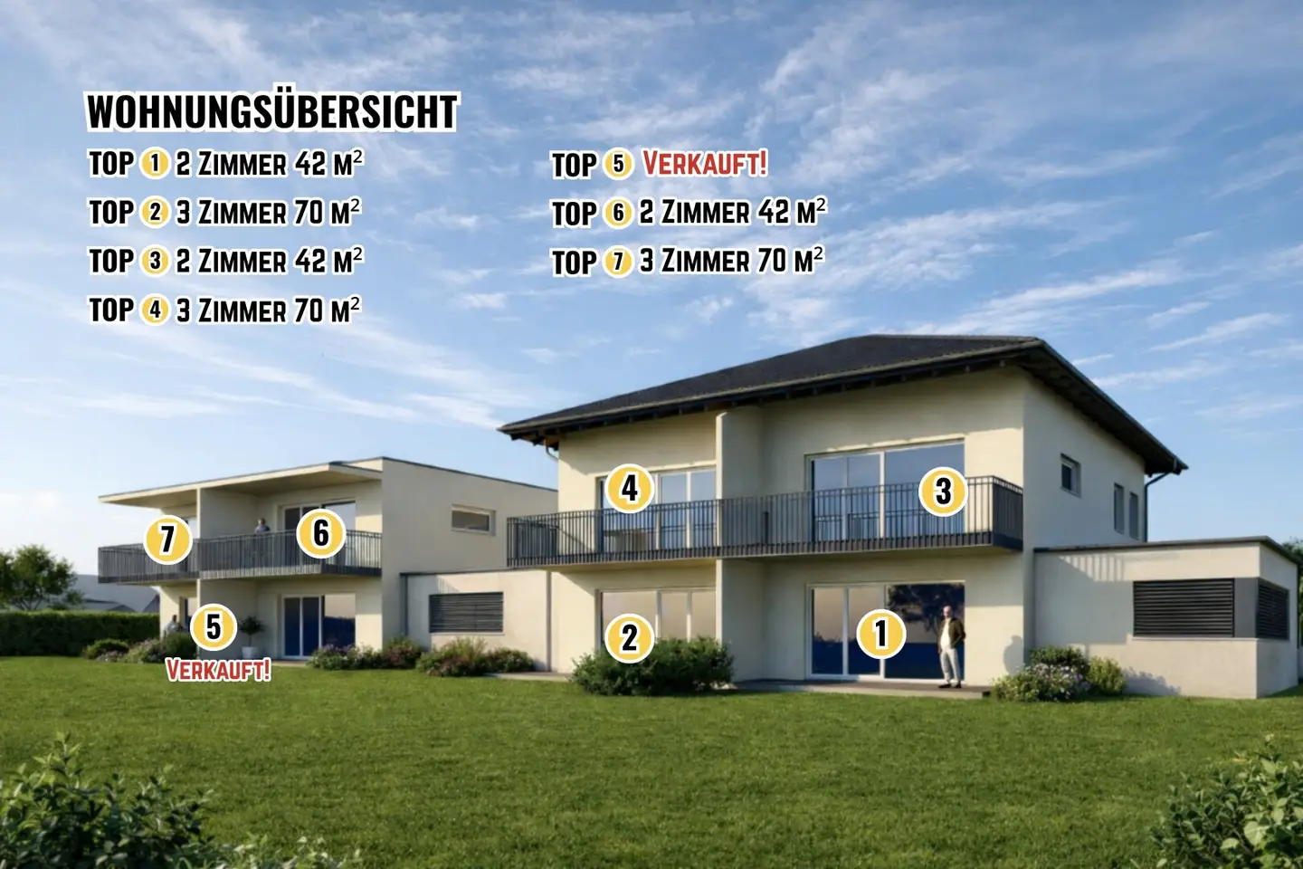 New build Modern sunny and quiet 2-room apartment with terrace and 50m² private garden in Waidmannsdorf - Schubertstraße - Now with kitchen bonus
