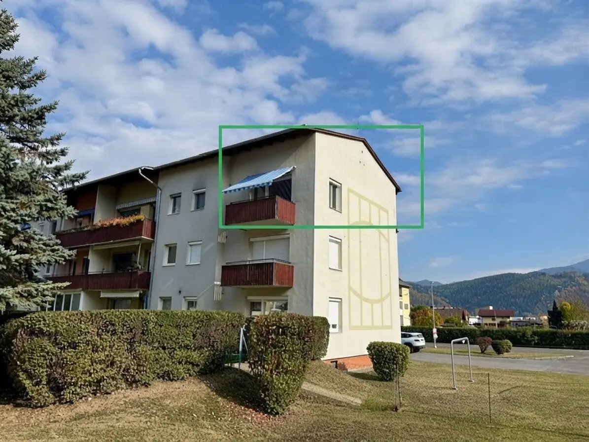 Commission-free Modern furnished 3-room apartment in Bruck/Mur near LKH, fully renovated with balcony, garage, cellar and garden share