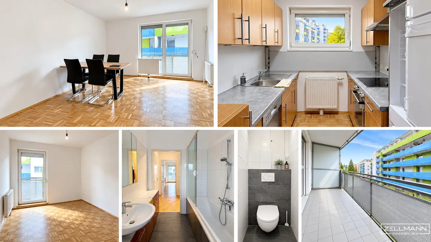 2 Zimmer, 11,71 m² Loggia &amp; Tiefgarage – durchdacht wohnen nahe der U6 | ZELLMANN IMMOBILIEN