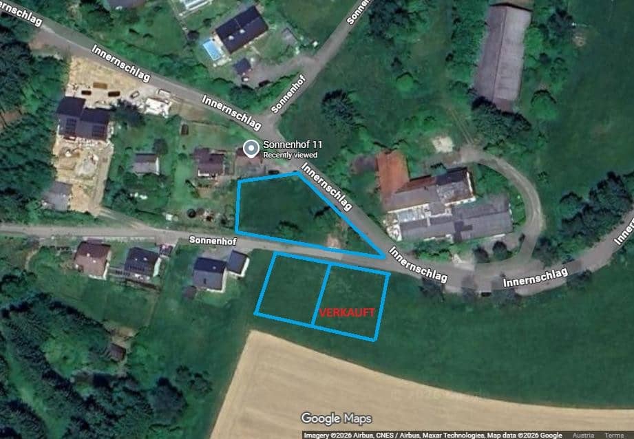 2 Baugrundstücke mit Ausblick in Innerschlag - 613 m² + 1121 m²