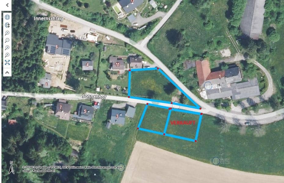 2 Baugrundstücke mit Ausblick in Innerschlag - 613 m² + 1121 m²