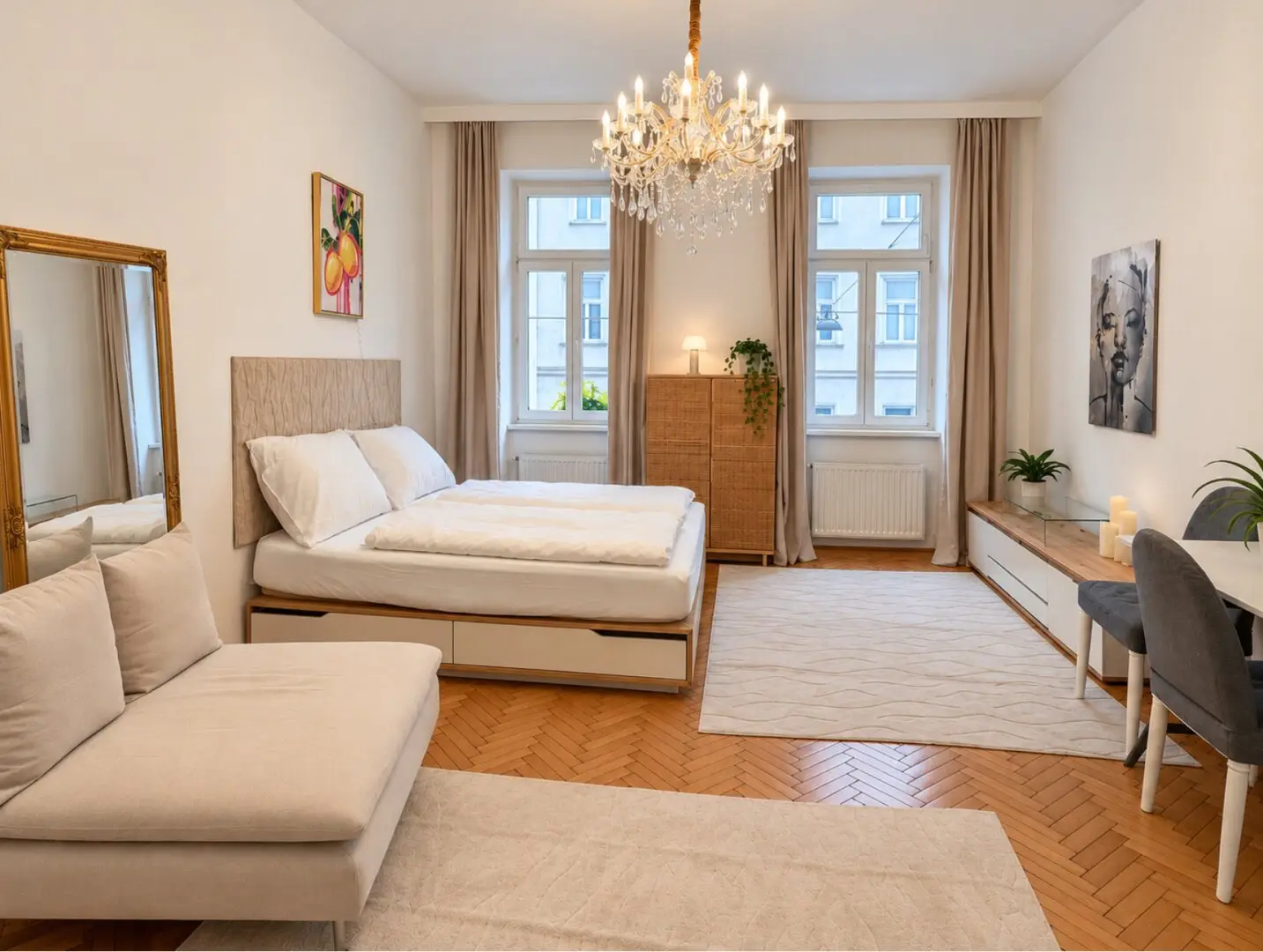 SANIERTER ALTBAU IN 1190 WIEN | 31 m² | FISCHGRÄTPARKETT | LIFT | VOLLMÖBLIERT