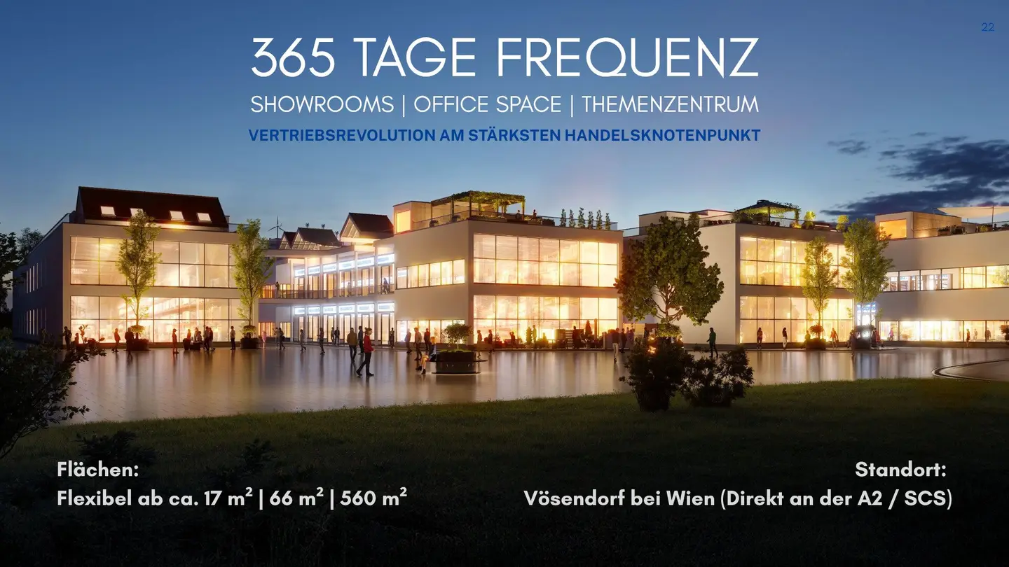Moderne Showrooms, Brand Spaces &amp; Pop-up-Flächen am frequenzstärksten Wirtschafts- und Handelsknotenpunkt Österreichs