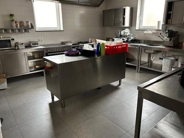 Apartment hall with office and kitchen for catering