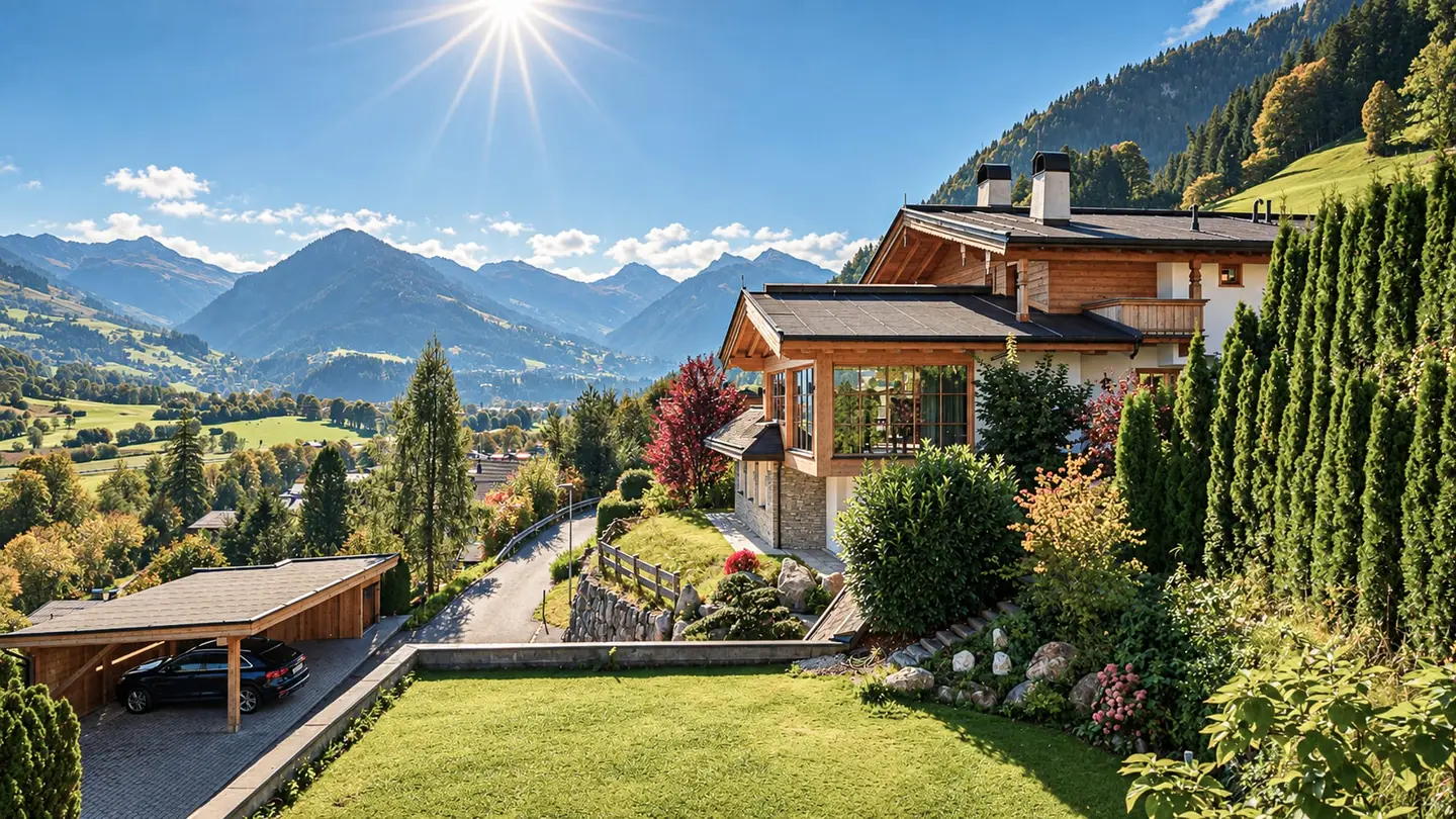 Familienwohnung mit Kaiserblick Garten und Sauna