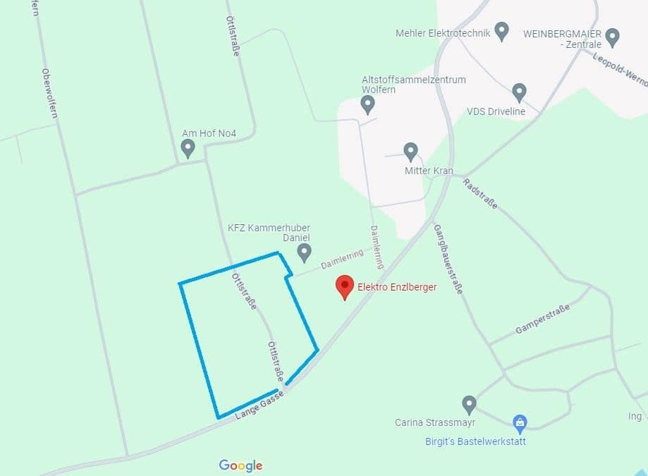 Grundstück   mit B Widmung   Alle Gewerbe möglich      bis zu  50.000 m² möglich