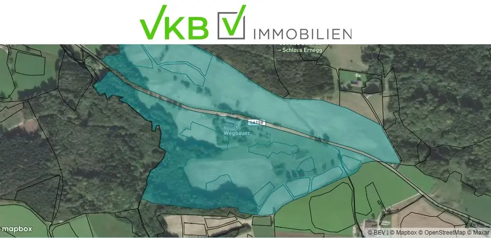 Zwangsversteigerung - Landwirtschaftliche Hofstelle mit Wohnhaus, Wirtschaftsgebäuden sowie ca. 27 ha Land- und Forstflächen in Steinakirchen am Forst