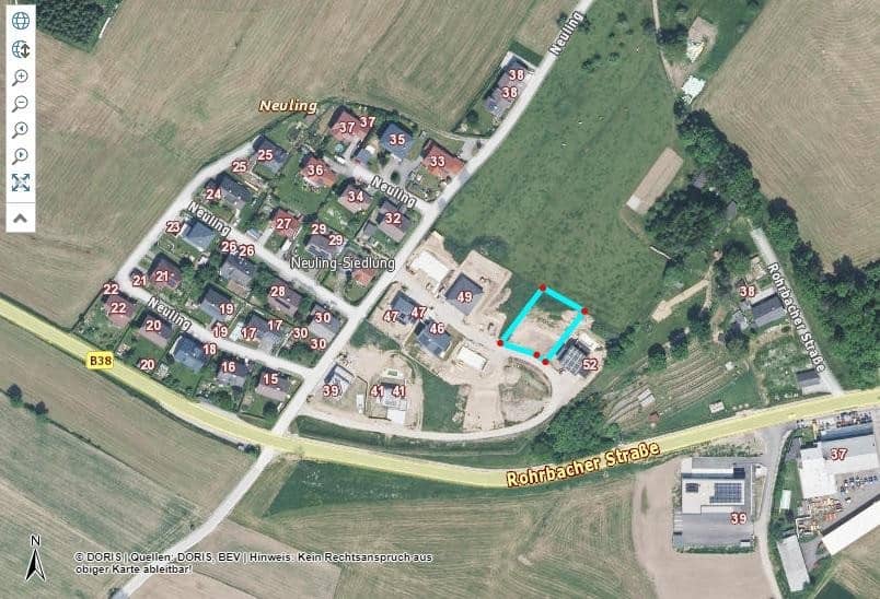 Grundstück in Neuling – Baugrund für Doppelhaus, Plan vorhanden