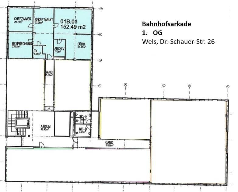 Topbüro in der Bahnhofsarkade zu verkaufen inkl Tiefgaragenplätzen CONNEX GEBÄUDE