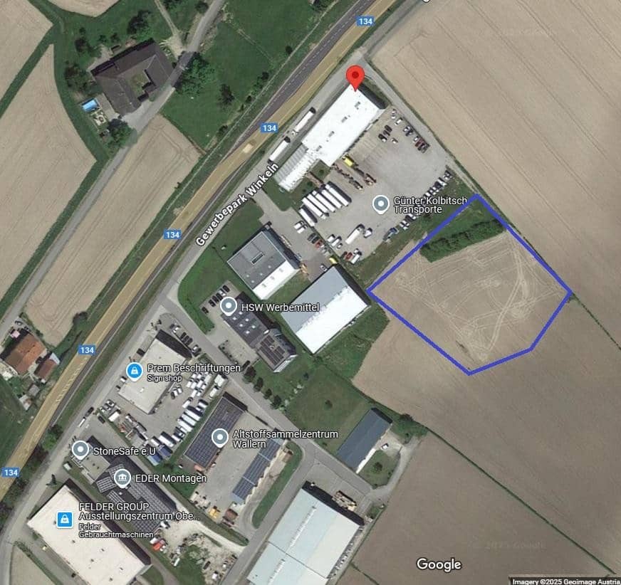 Ebener Gewerbegrund mit B Widmung im Gewerbepark Winkeln -alle Gewerke möglich - logistikfähig! NEUER PREIS!!
