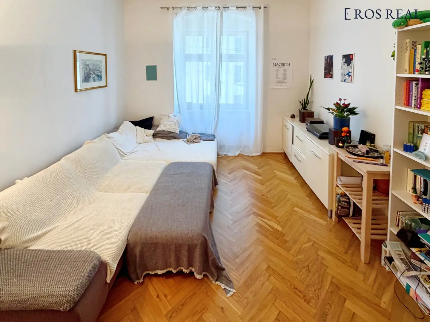 SEITENBERGGASSE, 41 m2 Altbauwohnung, Wohnzimmer, Extraküche, Schlafkabinett, Parketten, unbefristet vermietet