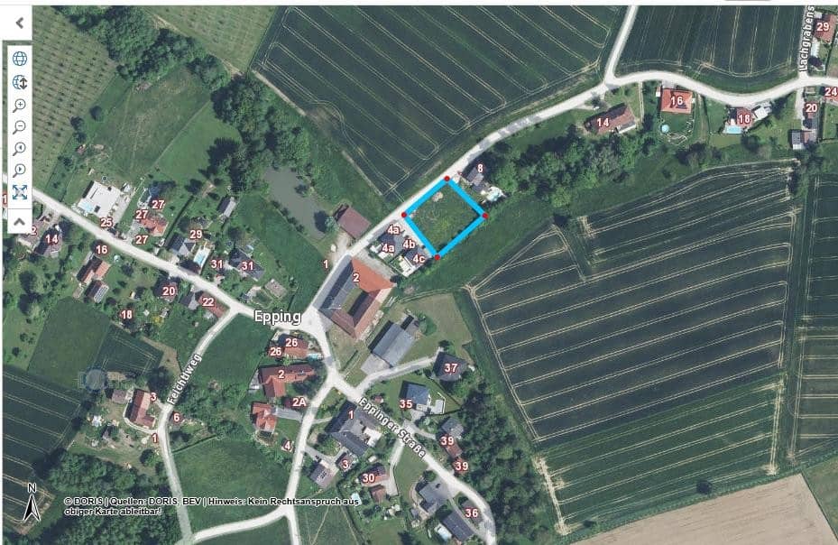 Grundstück mit Dorfgebietswidmung in Epping, Buchkirchen, teilbar