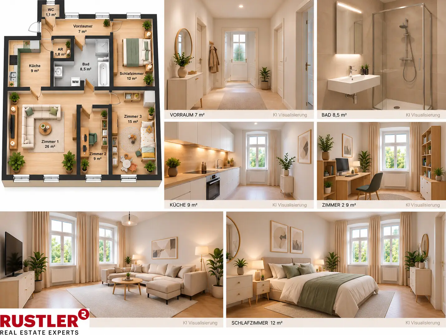 Großzügige Wohnung mit Privatgarten und Innenhofzugang